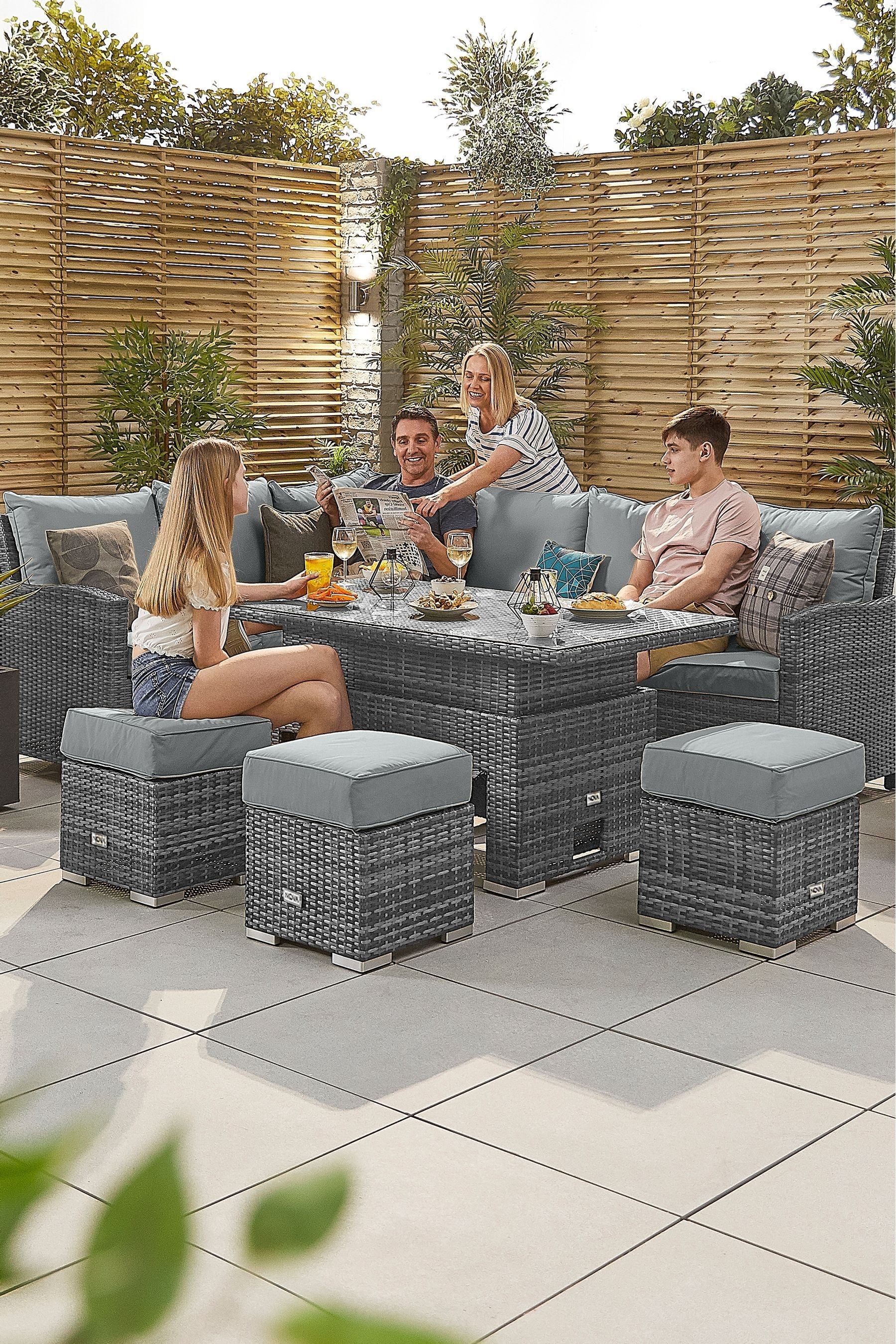 Left hand rattan sales corner sofa