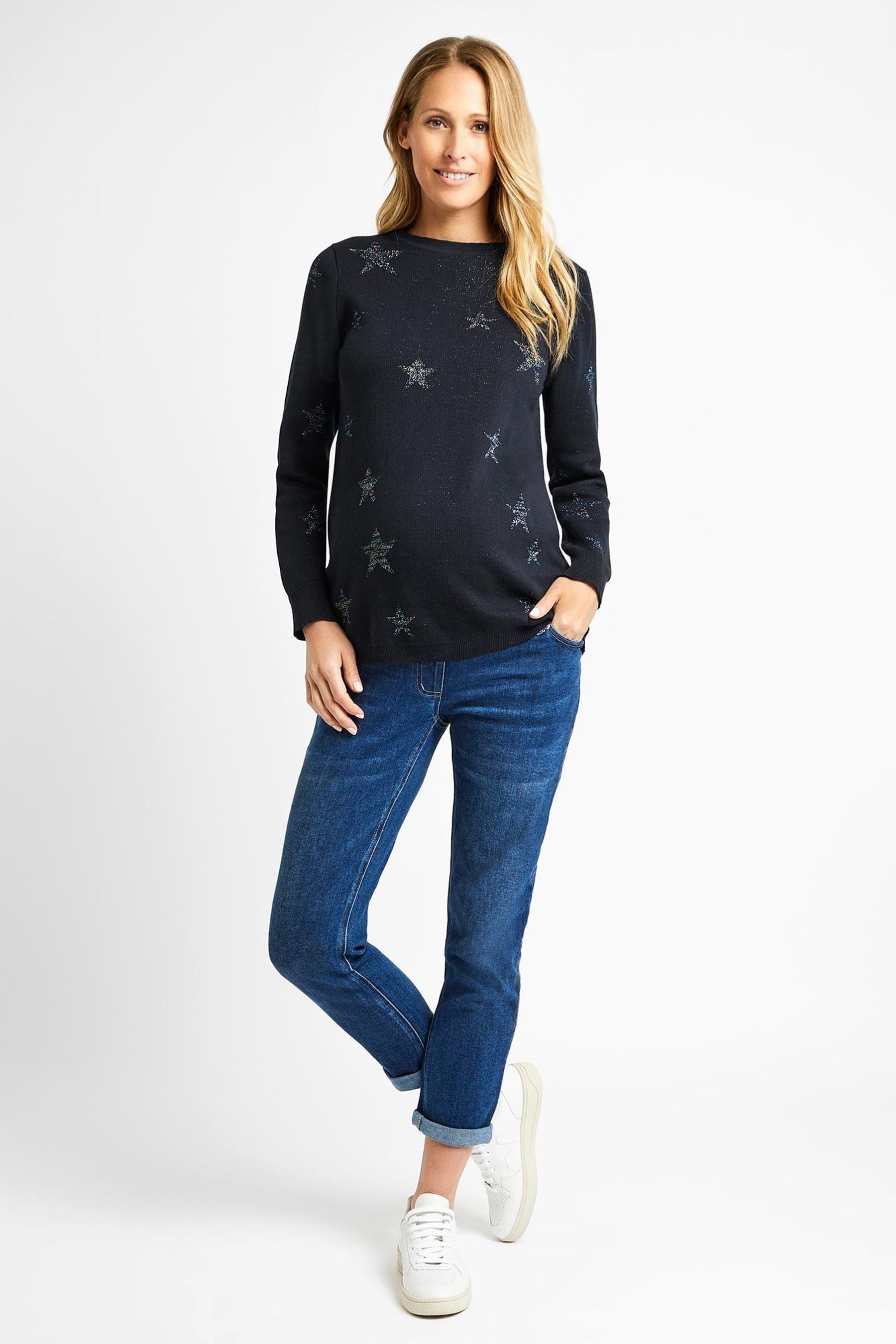 Next navy star jumper 2025