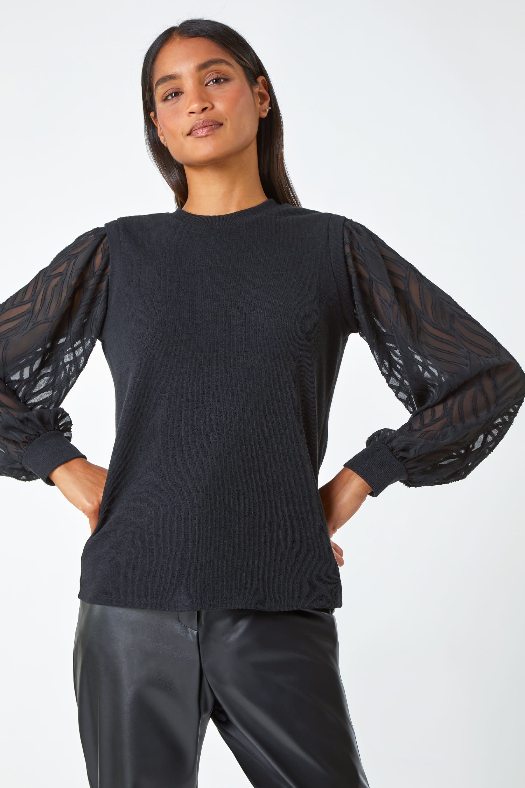 Black chiffon shirt 2025