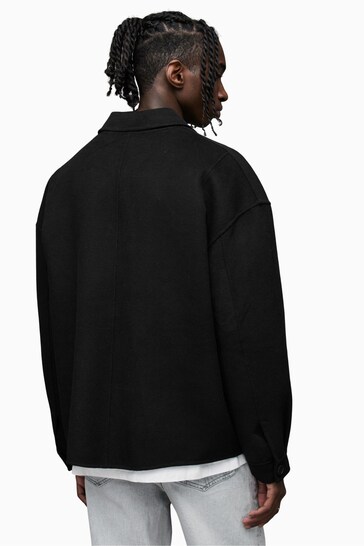 AllSaints Broderick Wool Black Jacket