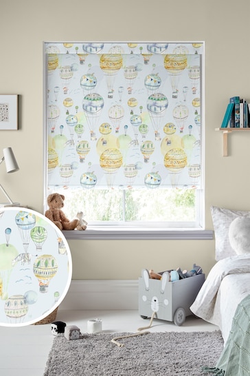 Voyage Citrus Blue Blackout Up And Away Made To Measure Roller Blind