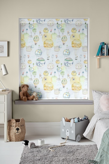 Voyage Citrus Blue Blackout Up And Away Made To Measure Roller Blind
