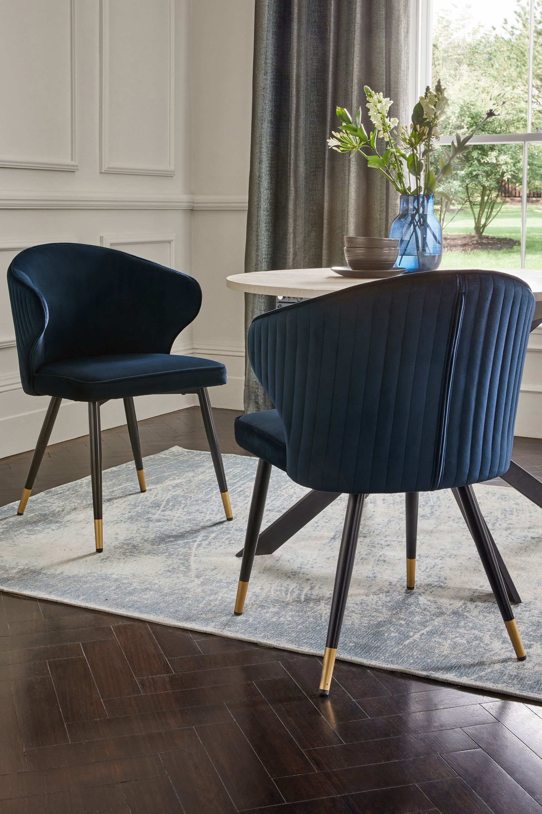 Navy on sale dining chairs