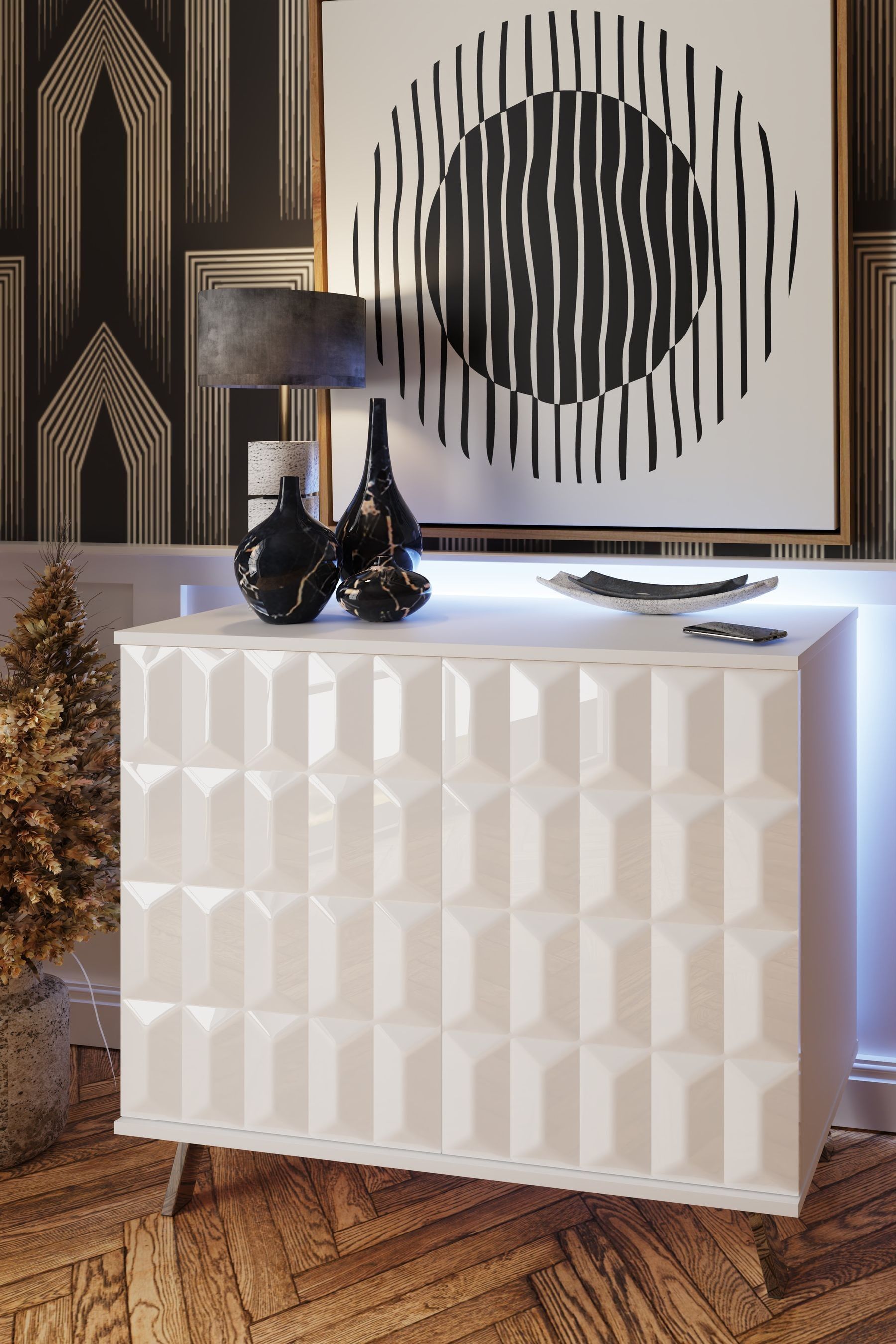 Frank olsen smart hotsell led white sideboard