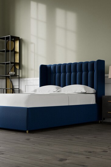 Swoon Soft Wool Midnight Blue Kipling Divan Bed