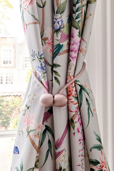 Pink Magnetic Curtain Tie Backs Set of 2