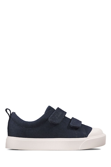 Buy Clarks Blue MultFit Shark Print Canvas Shoes from the Next UK