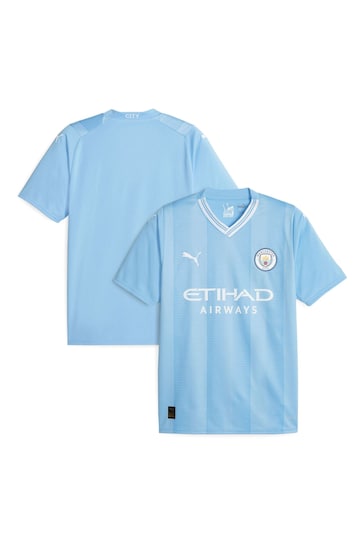 Puma Light Blue Blank Manchester City Home Replica 23/24 Football Shirt