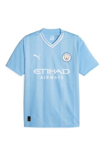 Puma Light Blue Blank Manchester City Home Replica 23/24 Football Shirt