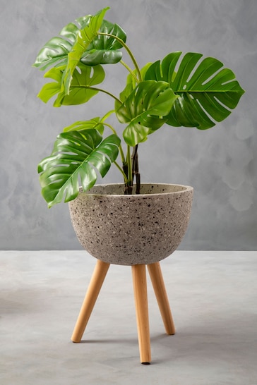 Fifty Five South Grey Darnell Speckled Planter