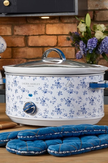 Laura Ashley Blue China Rose 6.5L Slow Cooker