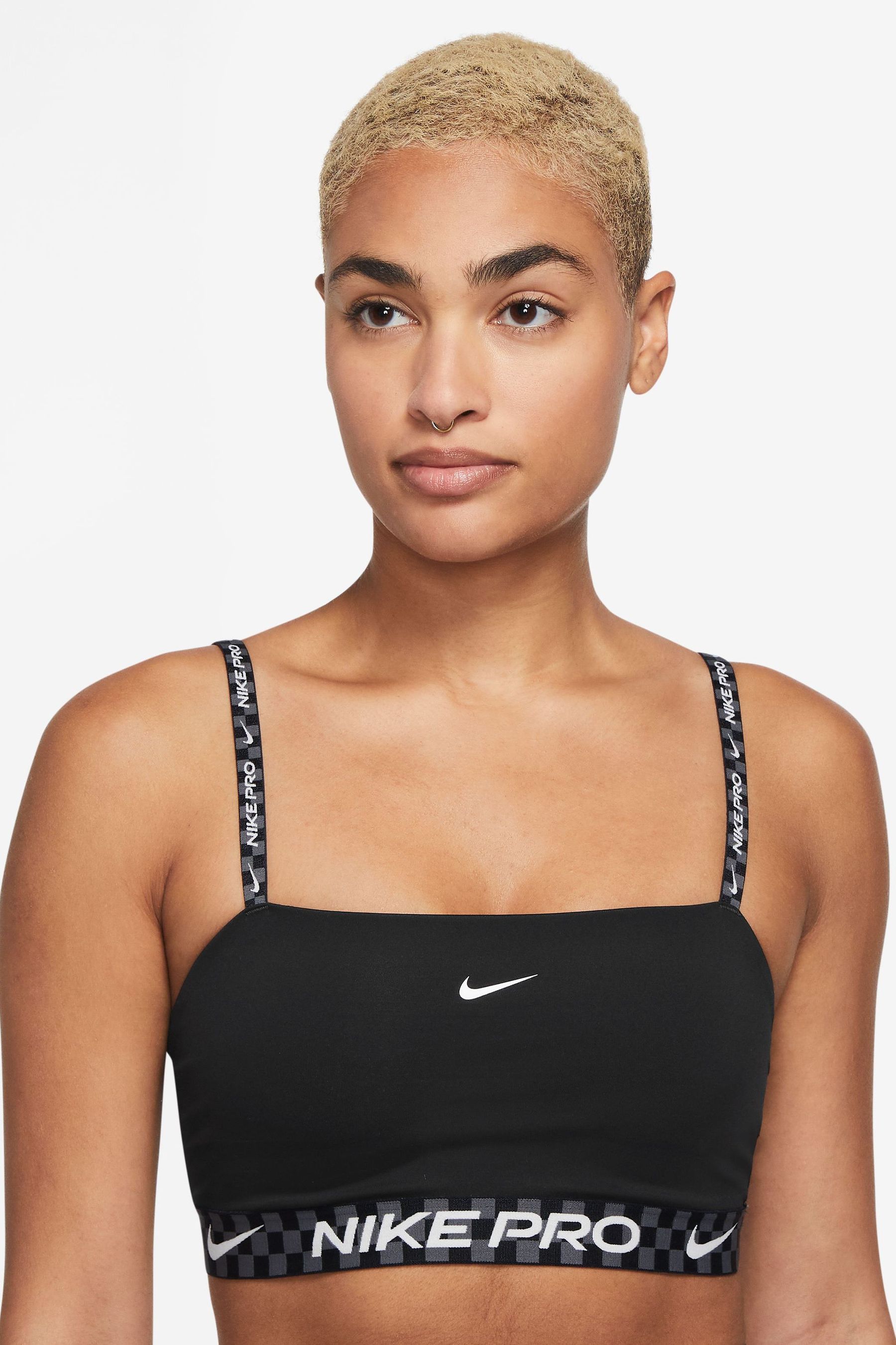 Buy Nike Black NikePro Dri FIT Indy Light Support Padded Bandeau