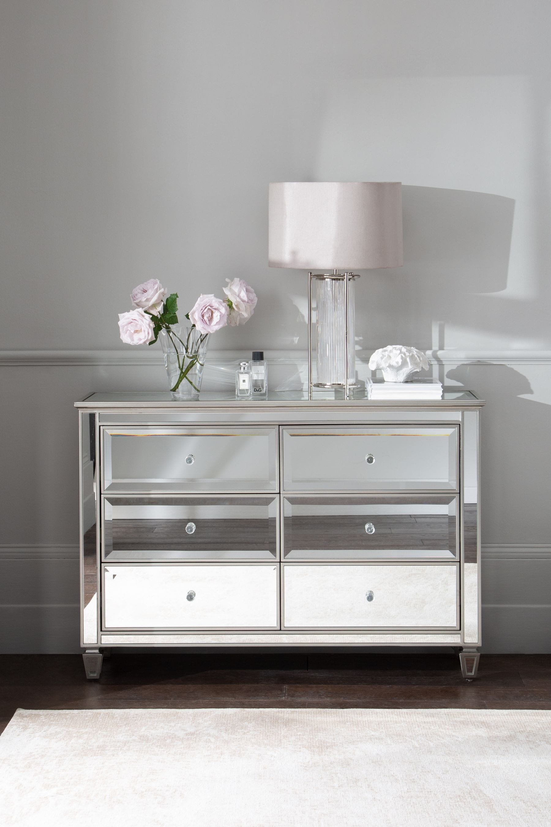 Buy Mirror Fleur 6 Drawer Chest of Drawers from the Next UK online