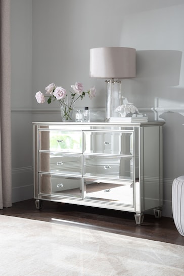 Mirror Fleur 6 Drawer Chest of Drawers