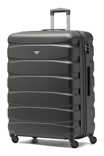 Flight Knight Large Hardcase Lightweight Check In Suitcase With 4 Wheels