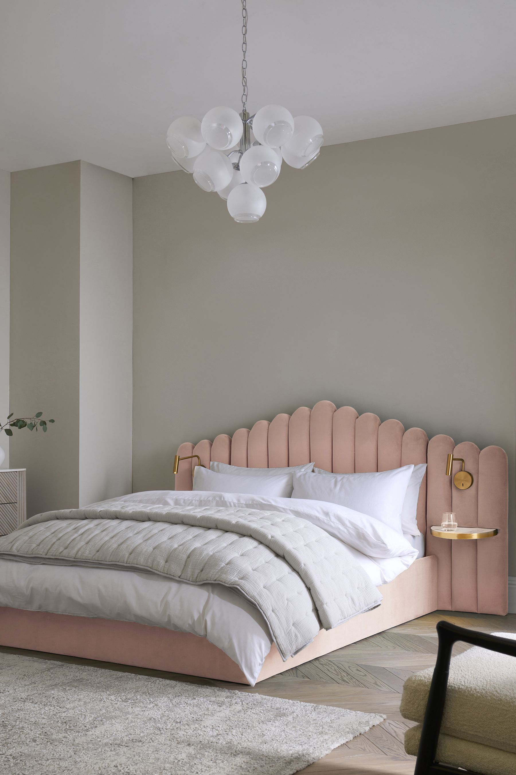 Next pink best sale velvet bed
