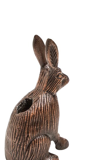 Ivyline Copper Cast Aluminium Hare Candle Holder