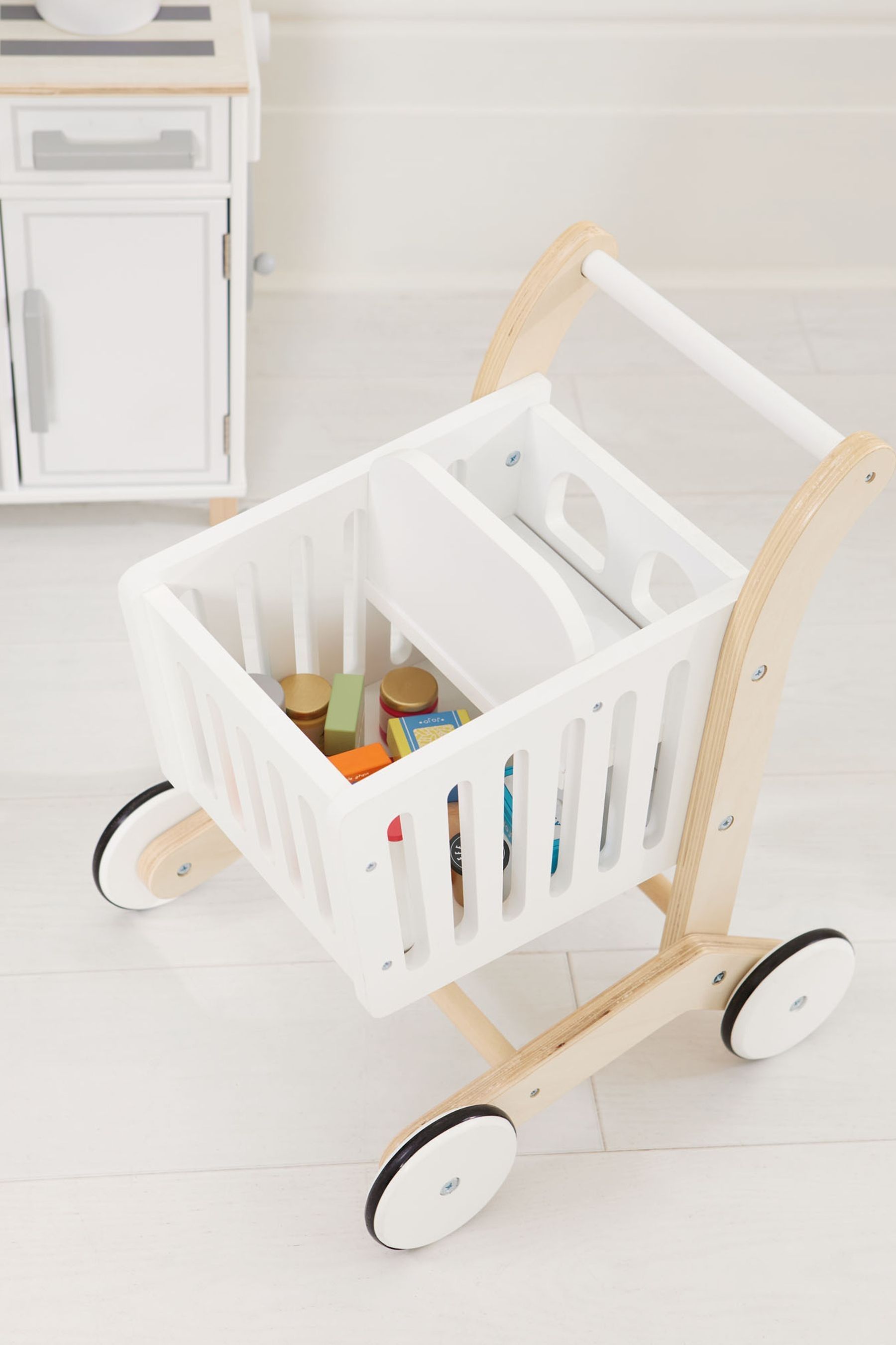 Wooden shopping trolly online