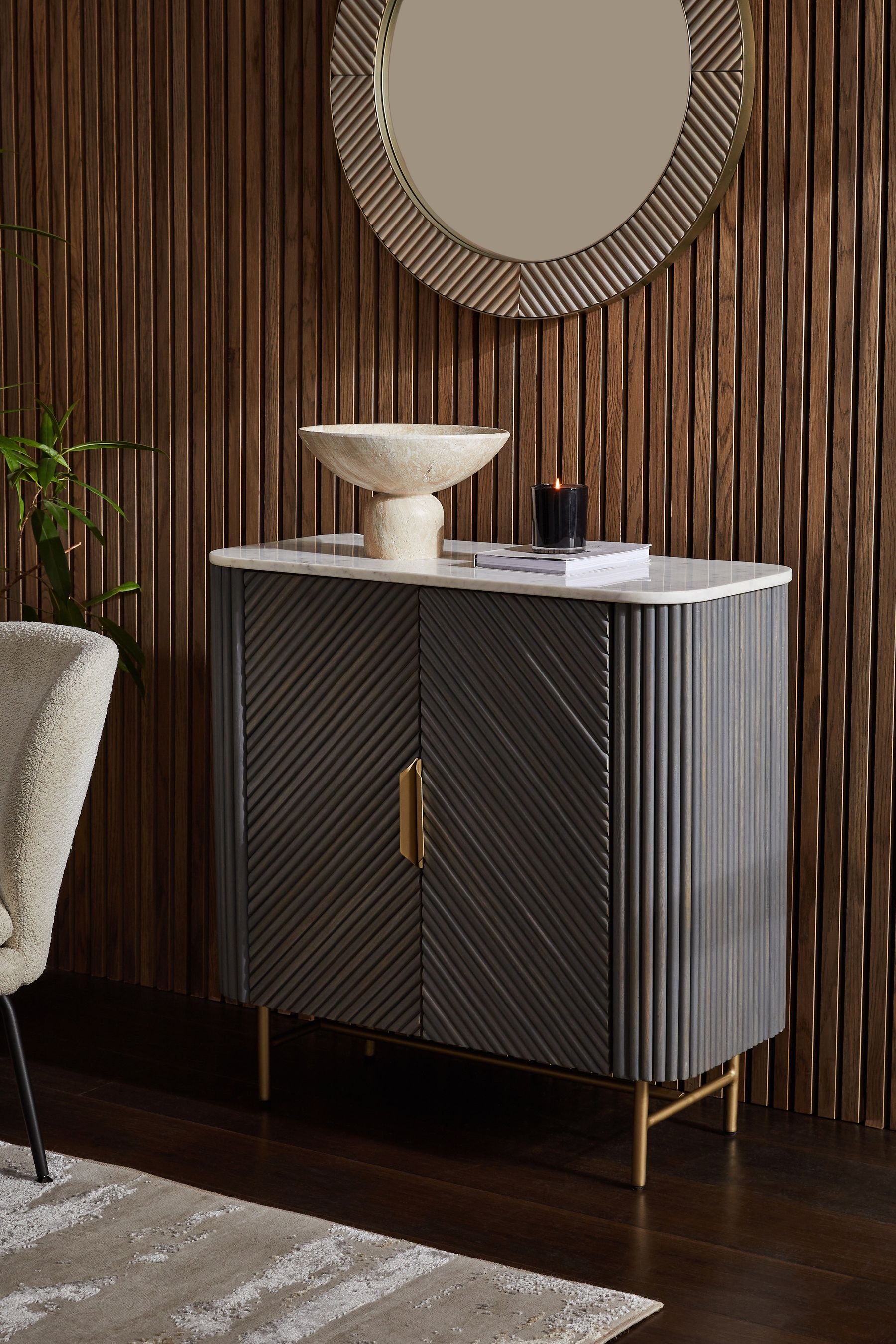 Small dark grey sideboard top