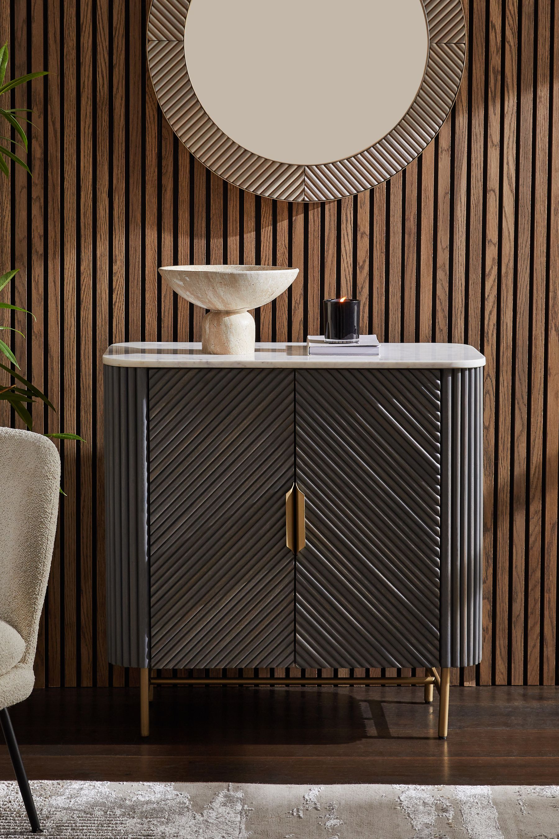 Small marble shop sideboard