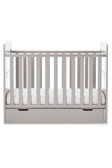 Obaby Grey Grace Mini Cot Bed & Under Drawer