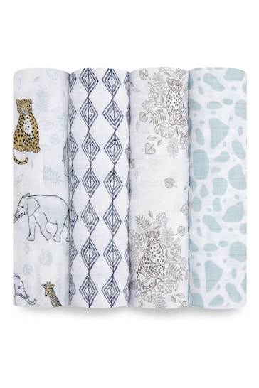 Buy aden + anais Large Cotton Muslin Blankets 4 Pack from the Next UK online shop