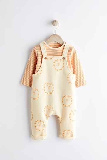 Neutral Lion Baby Jersey Dungarees And Bodysuit Set (0mths-2yrs)
