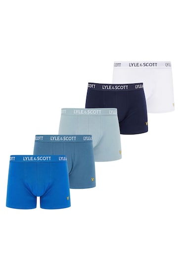 Lyle & Scott Blue Miller Underwear Trunks 5 Pack