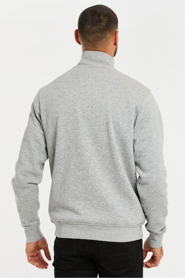 Threadbare Grey 1/4 Zip Neck Sweatshirt