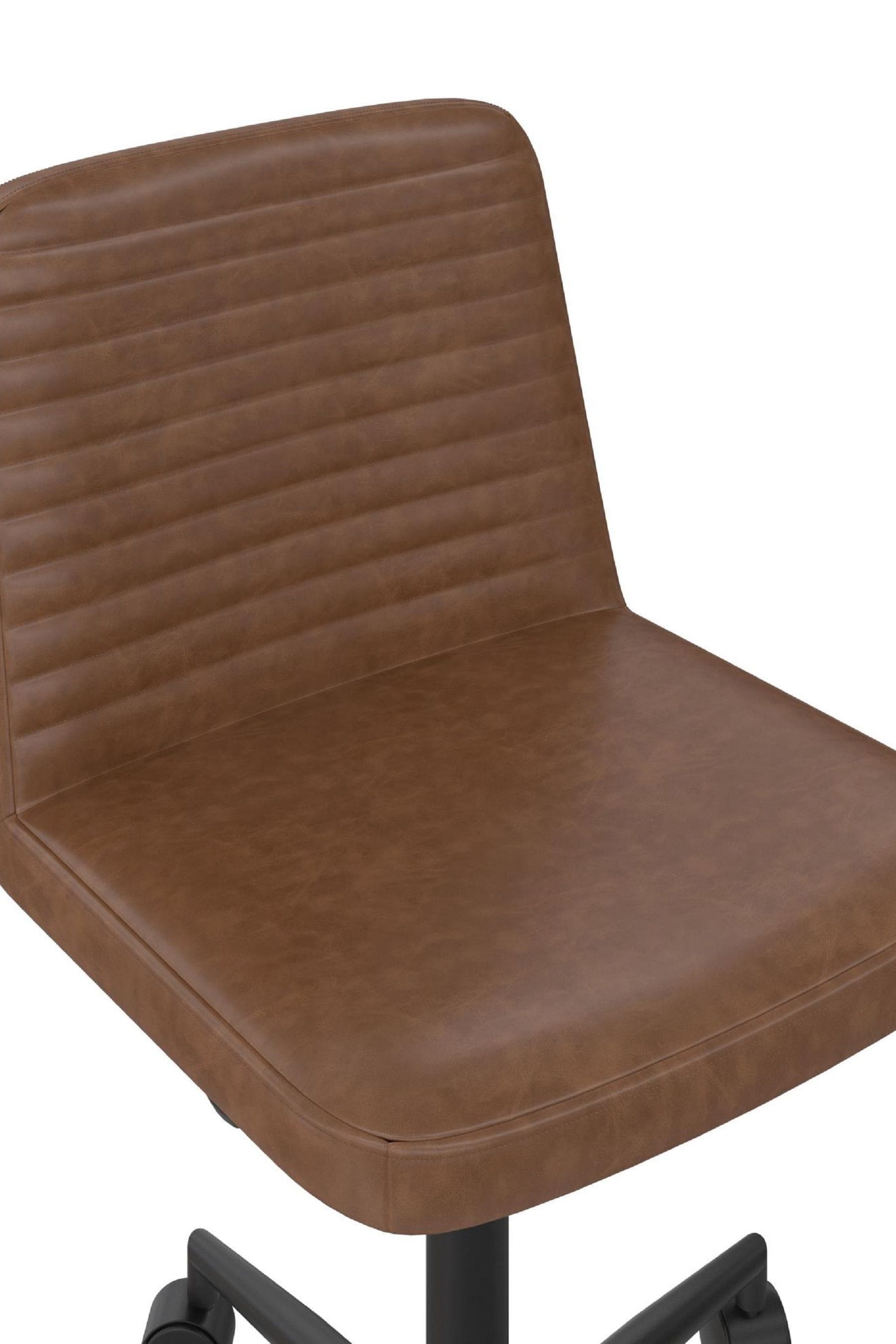 Faux camel best sale leather chair