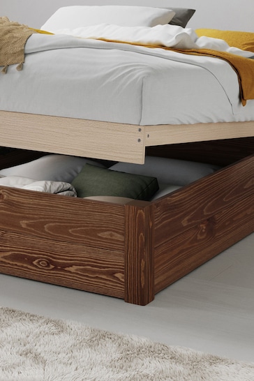 Get Laid Beds Coffee Bean Ottoman Storage Square Leg Bed