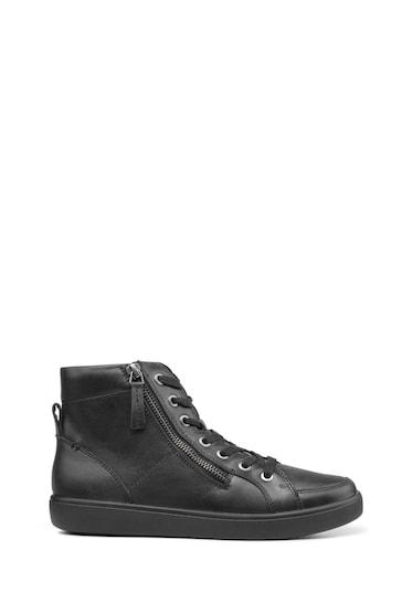 Hotter Rapid Wide Lace-Up/Zip Black Boots