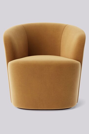 Swoon Easy Velvet Natural Biscuit Ritz Chair