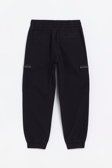 Buy River Island Boys Black Zippy Trousers from the Next UK online shop