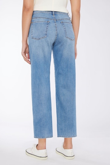 7 For All Mankind The Modern Straight Diary Blue High Rise Jeans