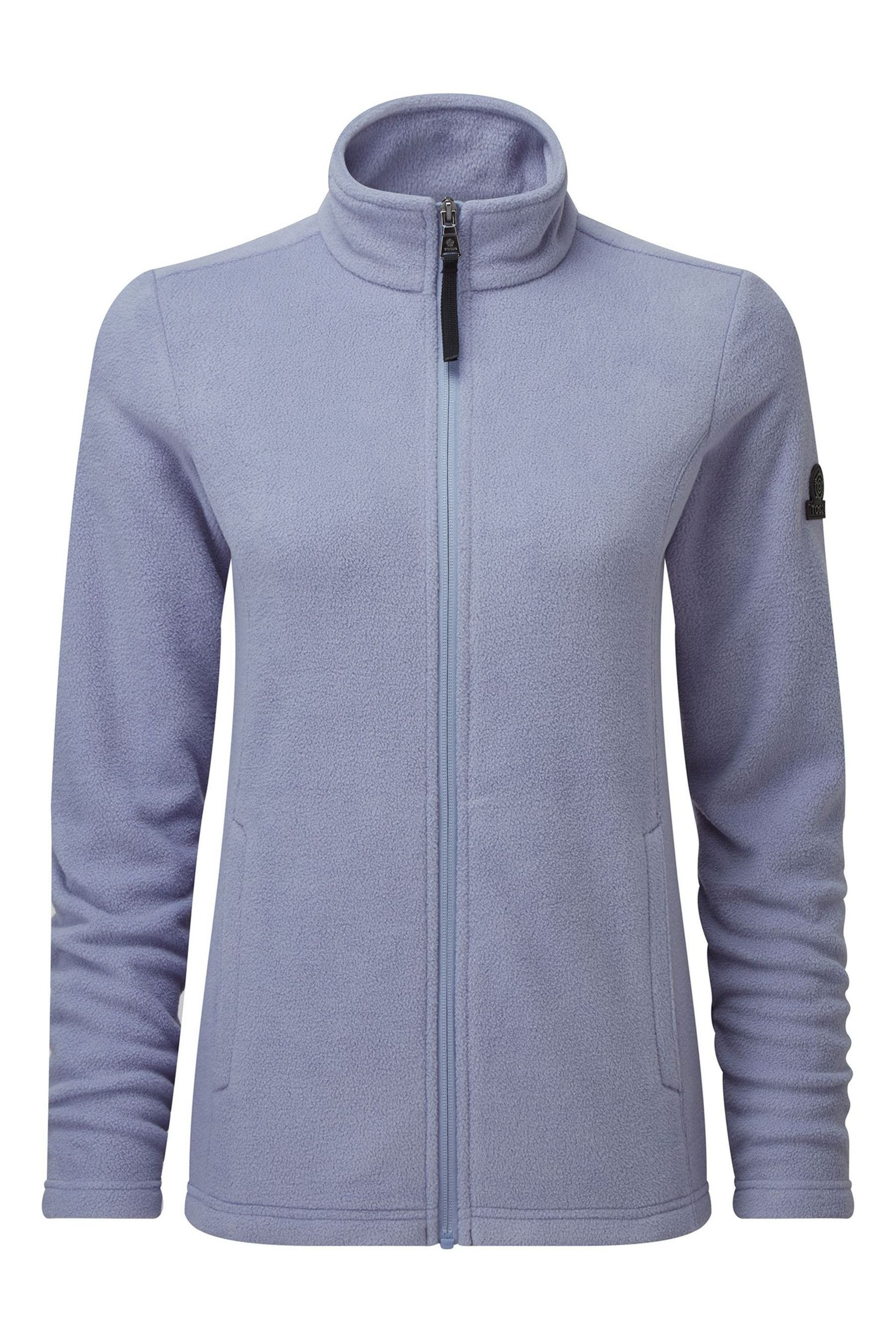 Sky blue fleece jacket top