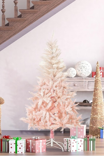 Homcom Pink 5ft Pink Artificial Christmas Tree