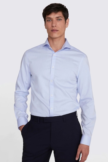 Buy MOSS Slim Fit Pinpoint Oxford Non- Iron Shirt from the Next UK ...