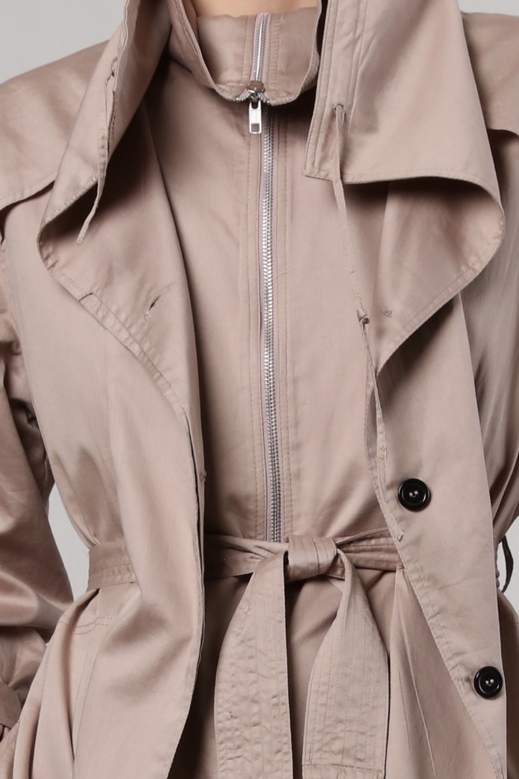 Lightweight long clearance trench coat