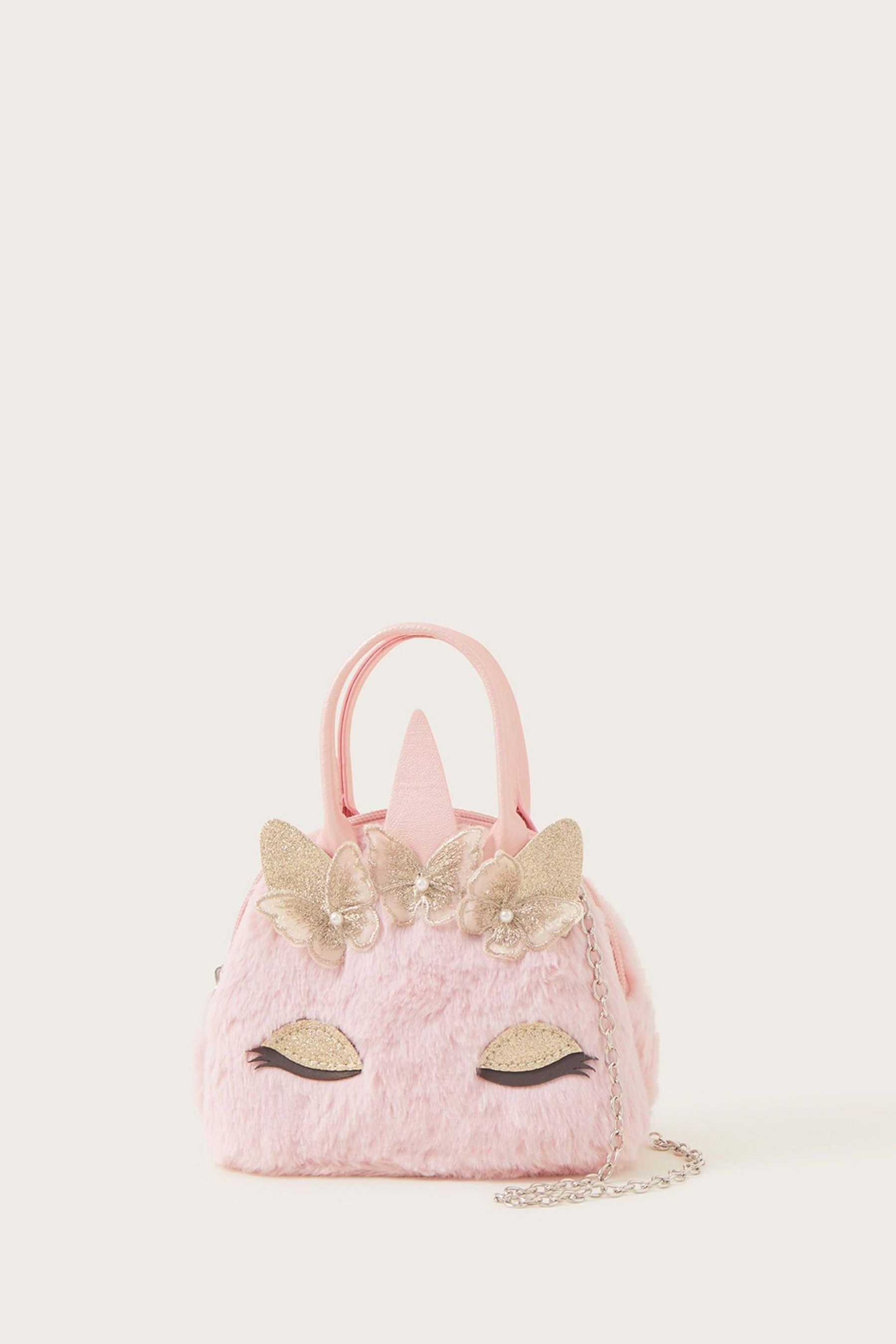 Monsoon Fluffy Unicorn Mini Bag