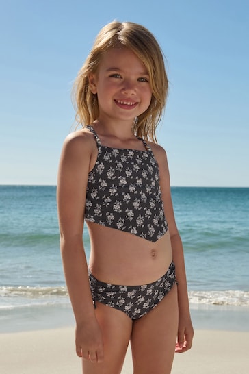 Black/White Woodblock Bikini (3-16yrs)