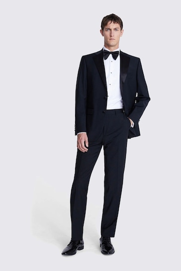 MOSS Regular Fit Black Notch Lapel Suit: Jacket