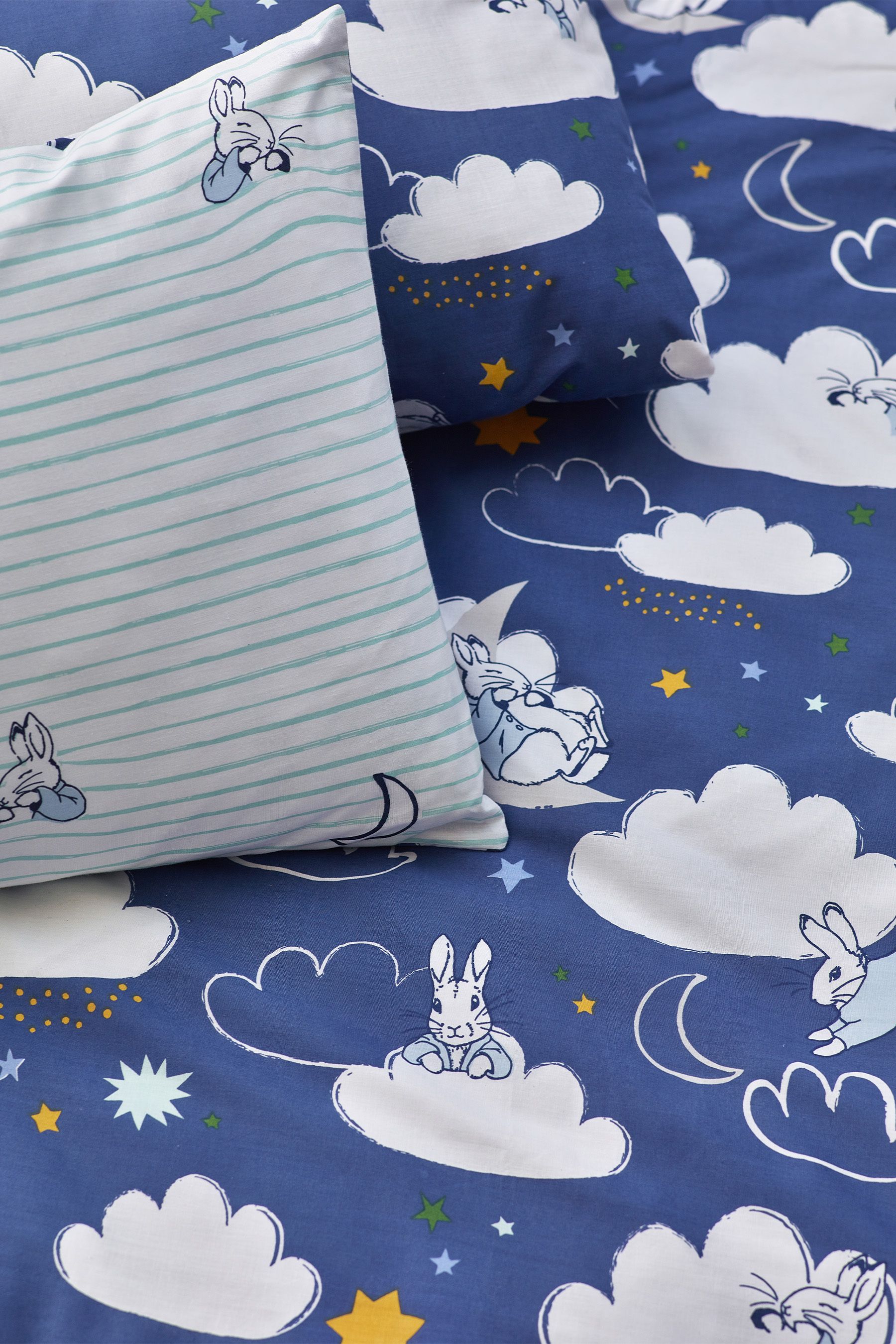 Buy Peter Rabbit Blue Sleepy Head Timeless Printed Duvet Cover