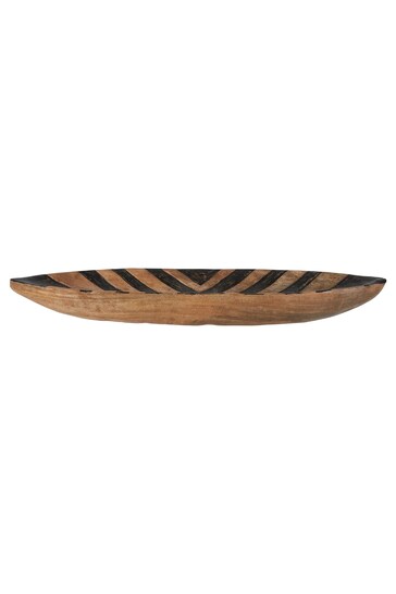 Fifty Five South Gold Tribal Wooden Bowl