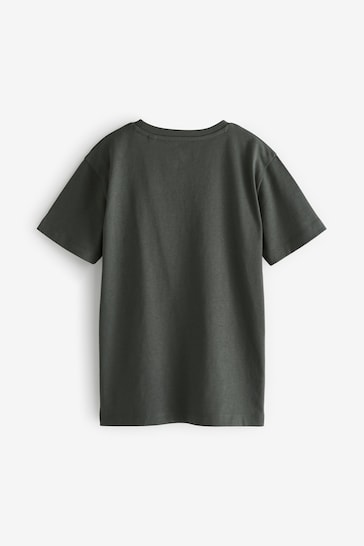 Grey Charcoal Cotton Short Sleeve T-Shirt (3-16yrs)