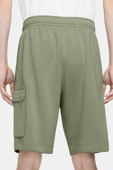Nike Light Green Club Fleece Cargo Shorts