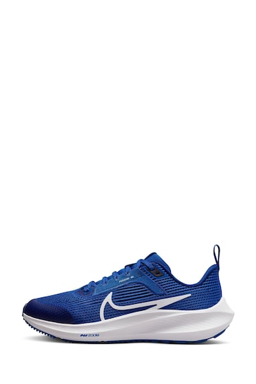 Nike Blue Air Zoom Pegasus 40 Youth Running Trainers
