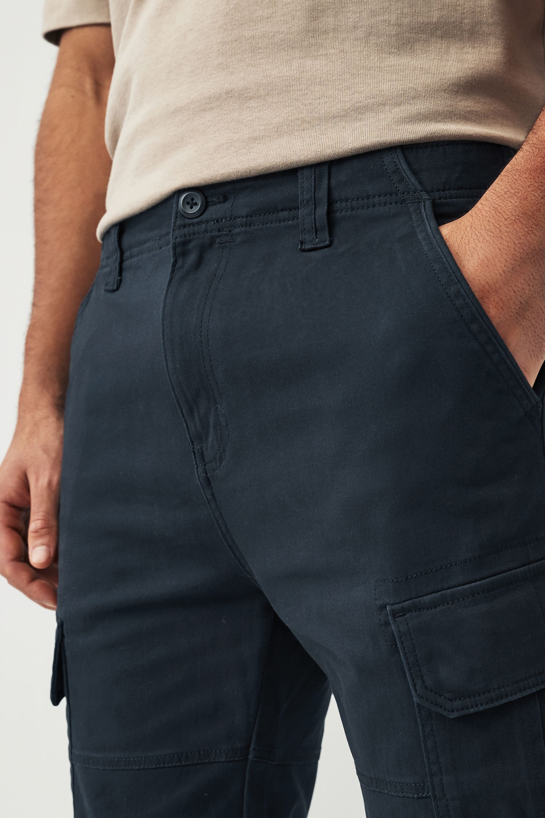 Slim stretch cargo best sale pants