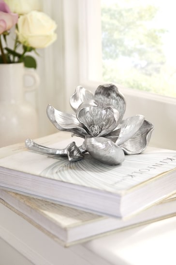 Silver Decorative Flower Ornament