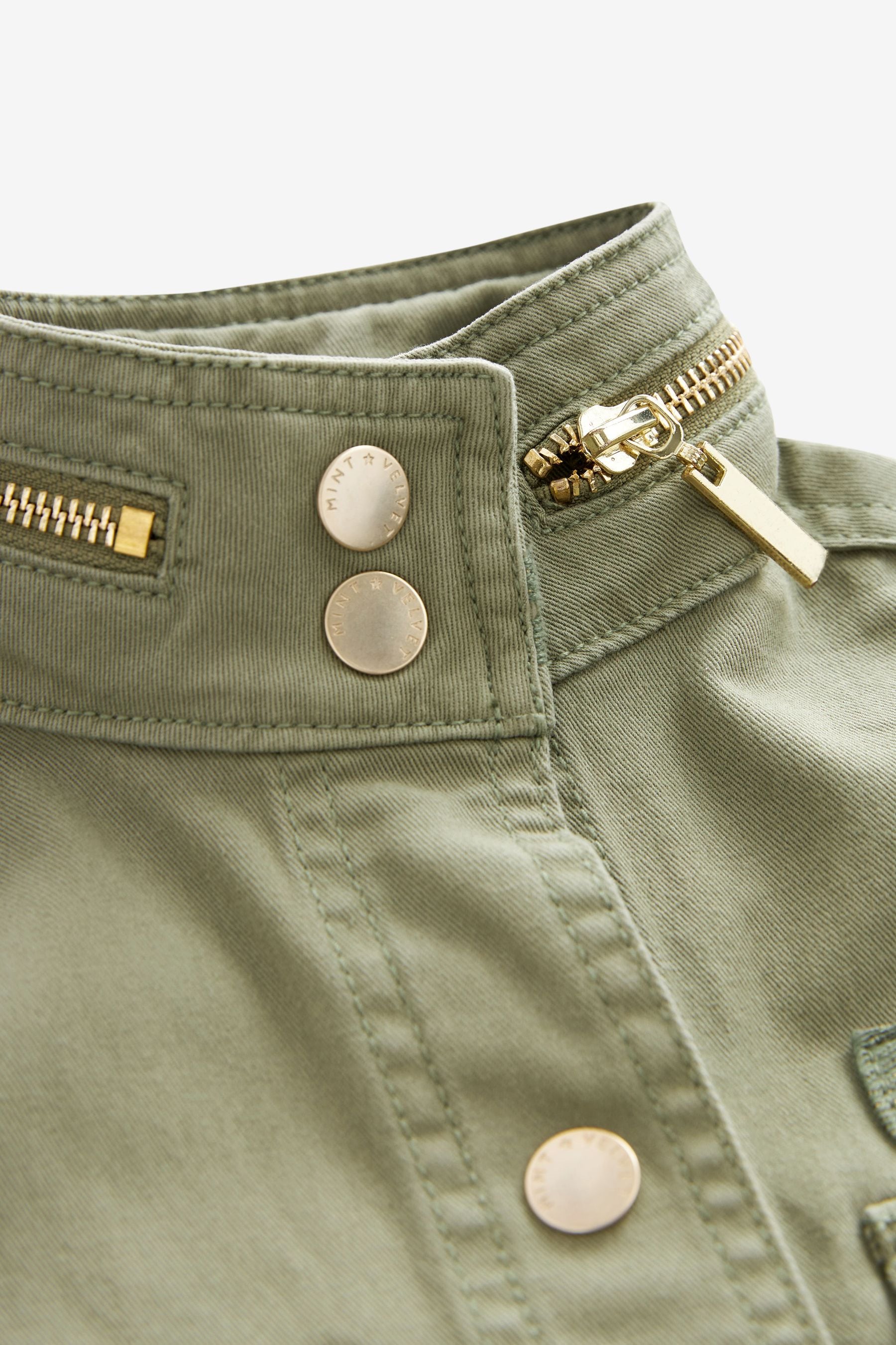 Mint velvet khaki star embroidered jacket online